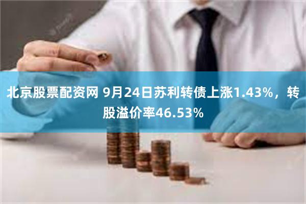 北京股票配资网 9月24日苏利转债上涨1.43%，转股溢价率46.53%