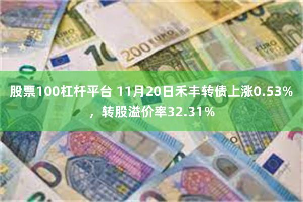 股票100杠杆平台 11月20日禾丰转债上涨0.53%，转股溢价率32.31%